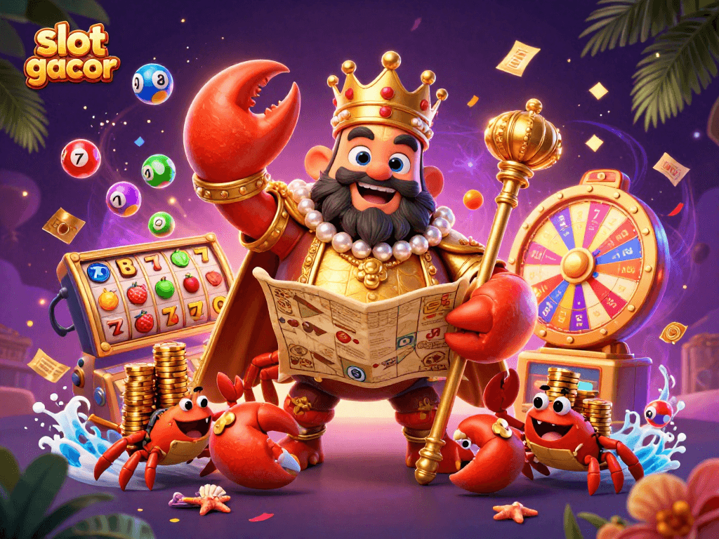 Experience thrilling action with slot gacor games in this vibrant 3D illustration.