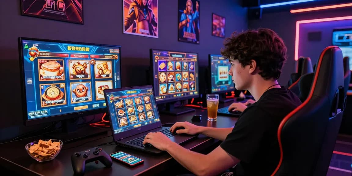 Experience slot88 resmi action on a dynamic gaming laptop with vibrant visuals.