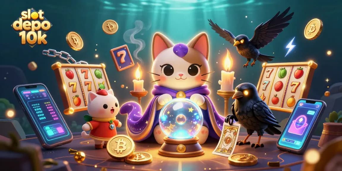 Experience the thrill of slot depo 10k with vibrant cartoon characters engaging in dynamic casino play.
