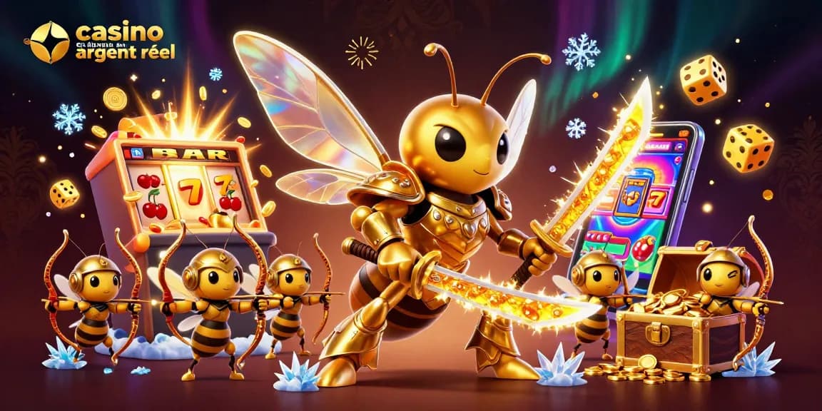 Les joueurs s'illuminent avec le casino en ligne argent réel, entourés de machines à sous dynamiques et de bonus éclatants.