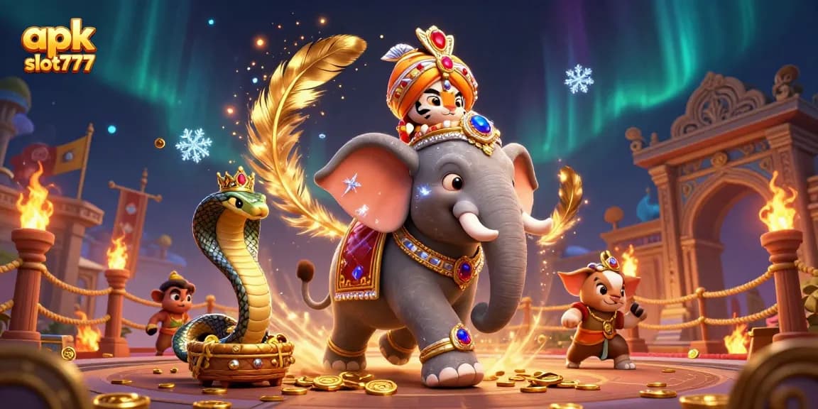 Engage with apk slot777 and experience thrilling slot wins amidst an exotic casino setting.