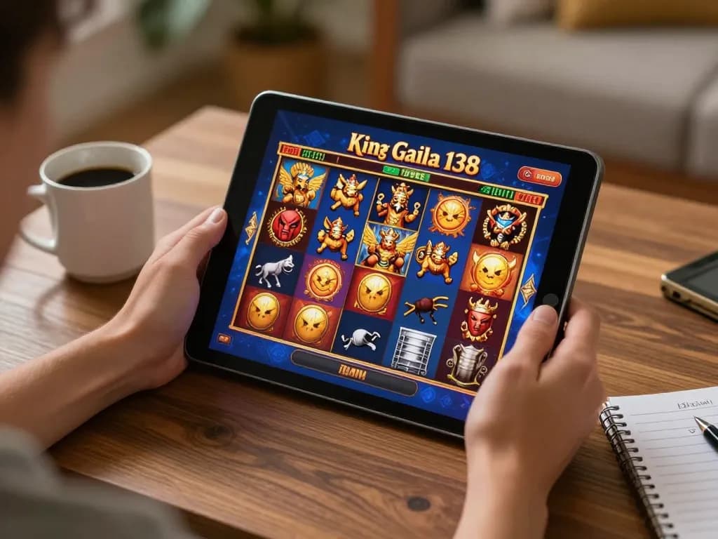 Engaging in online gaming at king garuda138 with a winning spin on display