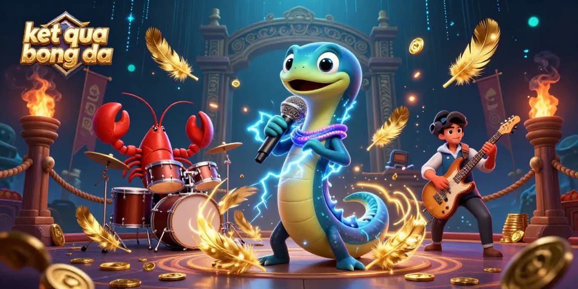 Experience the excitement of ket qua bong da through this vibrant underwater casino scene featuring unique characters.