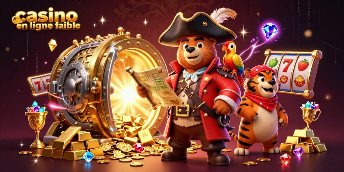 Vivez des jeux palpitants au casino en ligne fiable avec une scène 3D dynamique sur le thème des pirates pleine de trésors.