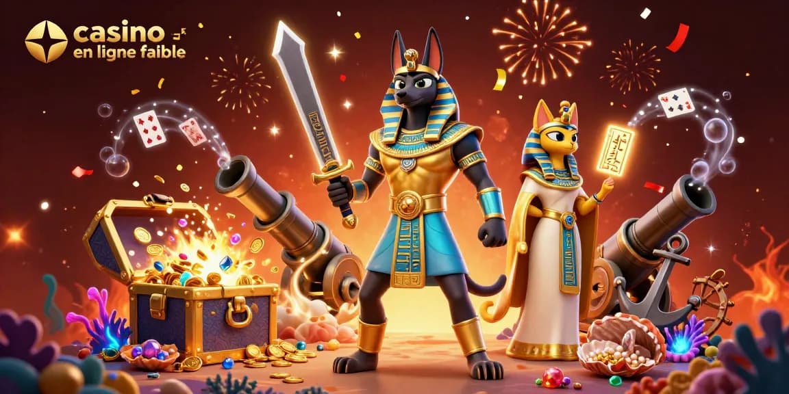 Jouez au casino en ligne fiable avec des personnages égyptiens et des éléments de jeu dynamiques.