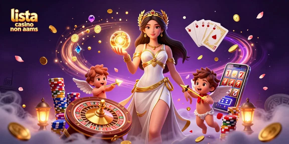 Vivi azioni emozionanti su lista casino non aams con un'illustrazione 3D che mostra elementi di gioco coinvolgenti.