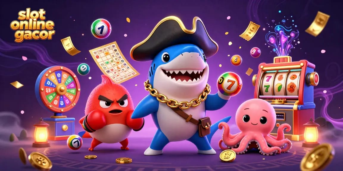 Experience exciting slot online gacor features with dynamic characters, thrilling game elements, and playful atmosphere.