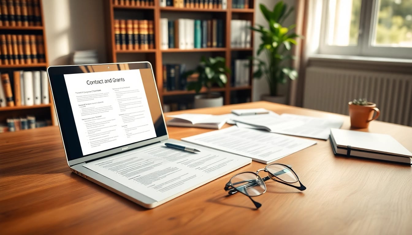 Optimizing contracts and grants documentation in a professional setting.