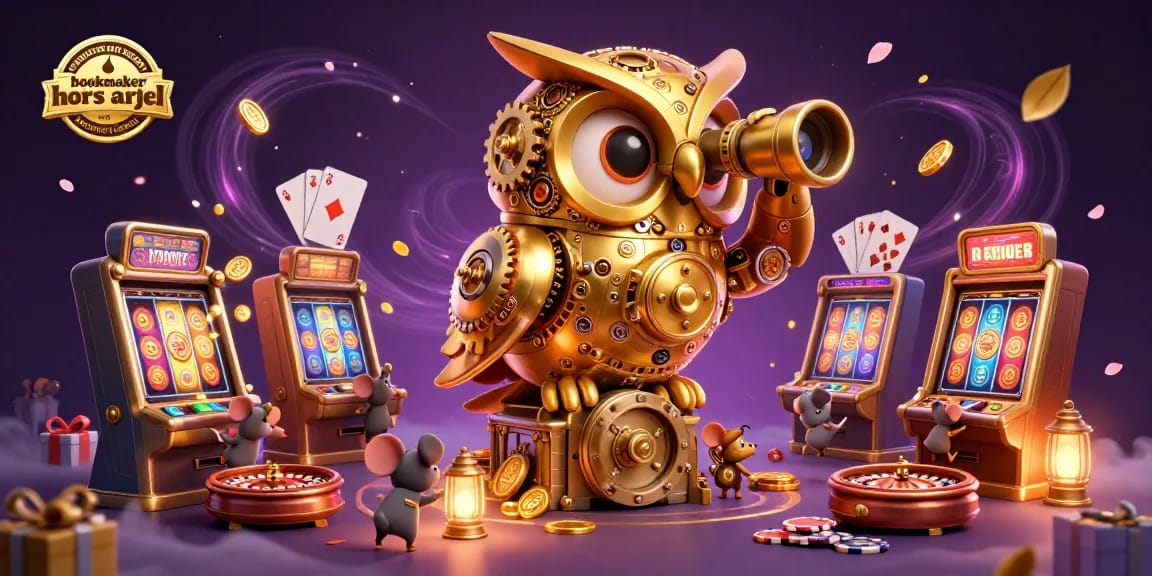 Plongez dans l'univers des paris avec le bookmaker hors arjel autorisé en France, illustrant une scène de casino dynamique.