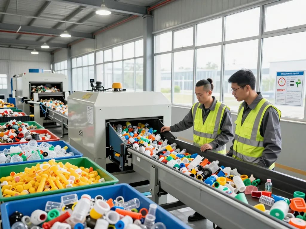 Efficient tháo ép plastic in a modern waste management facility.