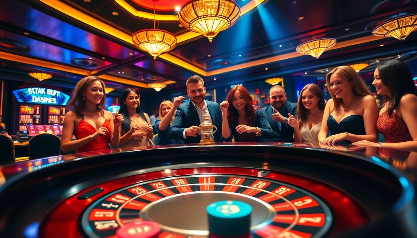 Engaging gameplay at a Non gamstop Casino Uk featuring vibrant roulette and enthusiastic players.