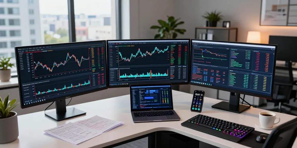 Stellar Lumens price prediction analysis in a modern crypto trading workspace, highlighting digital wallet, market charts, and innovative DeFi platforms.