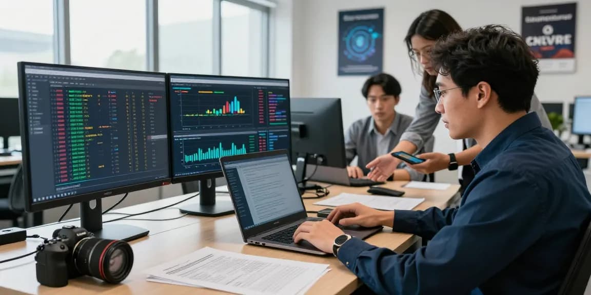 Recover stolen cryptocurrency through expert collaboration in a modern office.