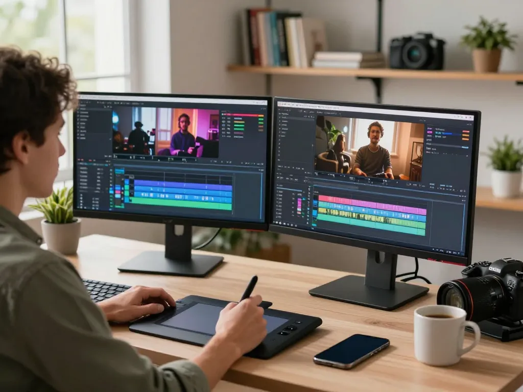 Video to promptgenerator workspace with creator analyzing video content and generating AI prompts.