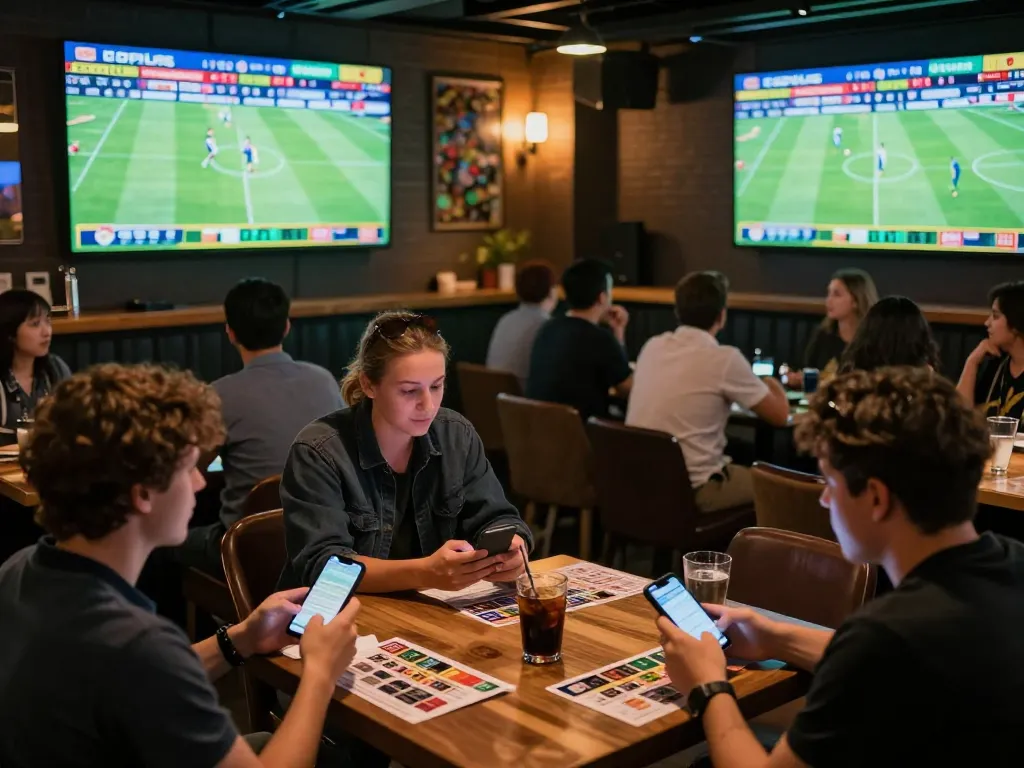 Engaging sports betting scene at keobongda with spectators placing strategic bets during a live game.
