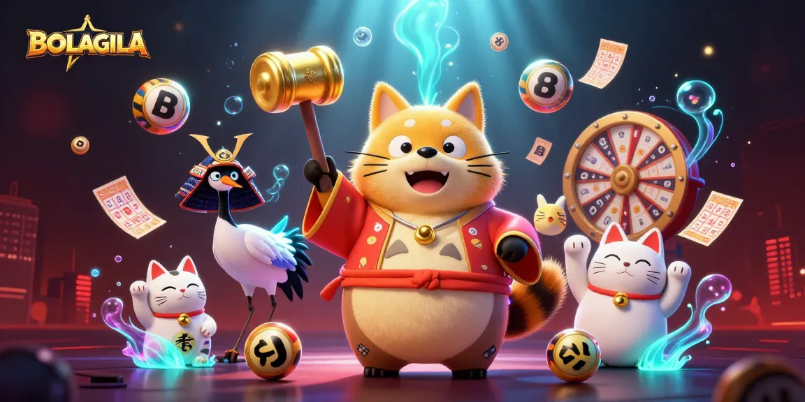 BOLAGILA brings luck and excitement with dynamic 3D lottery-themed characters in a vibrant festival setting.