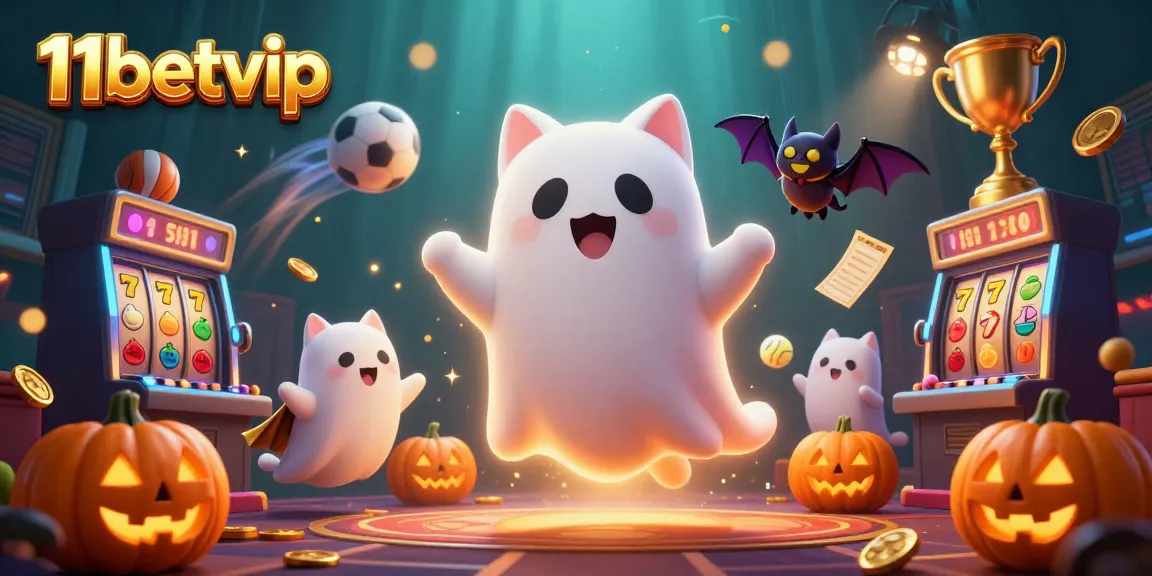 Experience thrilling wins with 11betvip in a vibrant haunted casino atmosphere.