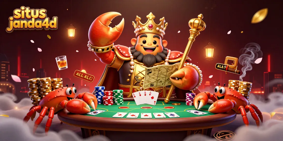 Menggenggam chip emas, situs janda4d tampilkan keceriaan permainan poker dengan karakter unik.