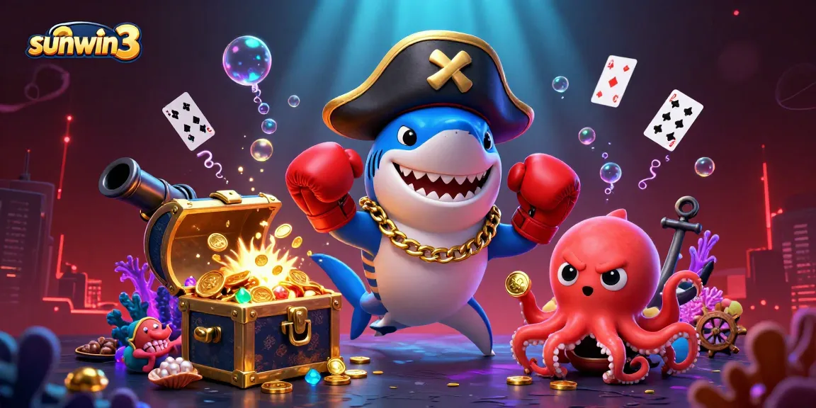 Engage with thrilling gaming adventures at sunwin3, featuring vibrant underwater elements and dynamic characters.