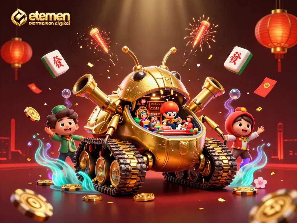 Menangkan elemen utama permainan digital dengan keberuntungan dari kasino mini berwarna emas ini.
