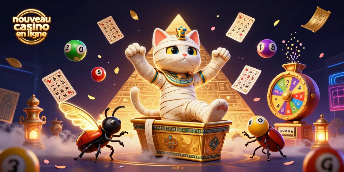 Affrontez le nouveau casino en ligne avec cette illustration animée captivante.