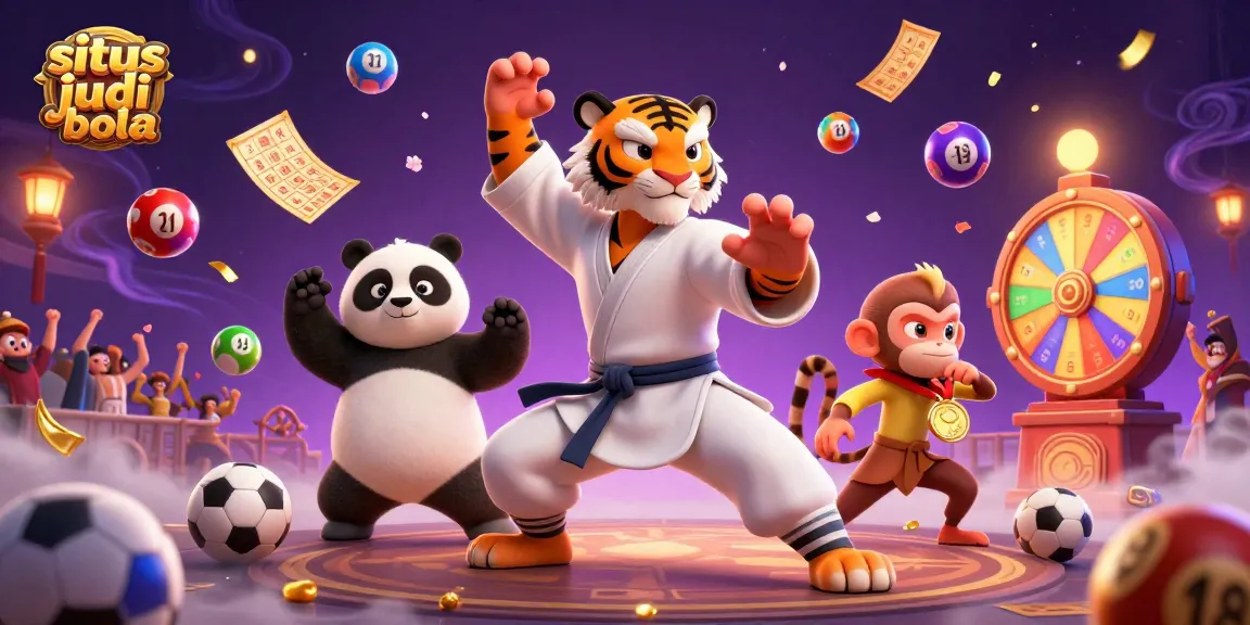 Engage in situs judi bola with vibrant sports betting action and dynamic elements throughout the scene.