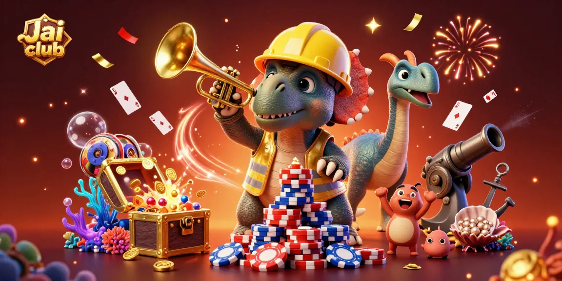 Join the fun at Jai club with exciting casino games in this vibrant celebration scene.