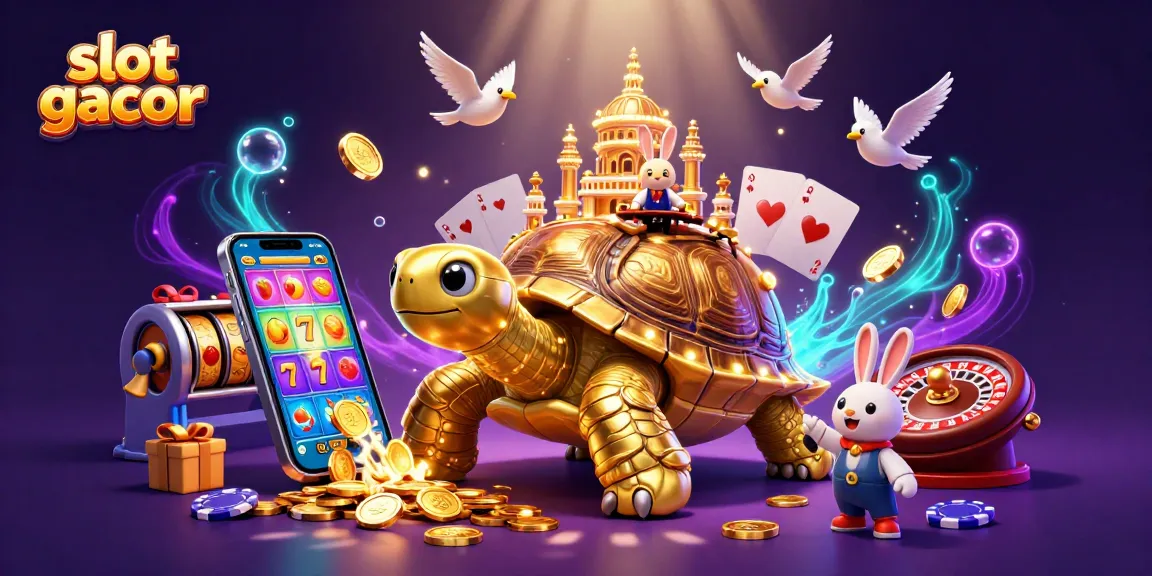 Experience exciting gameplay with slot gacor featuring colorful slot reels, shining coins, and a dynamic casino scene.