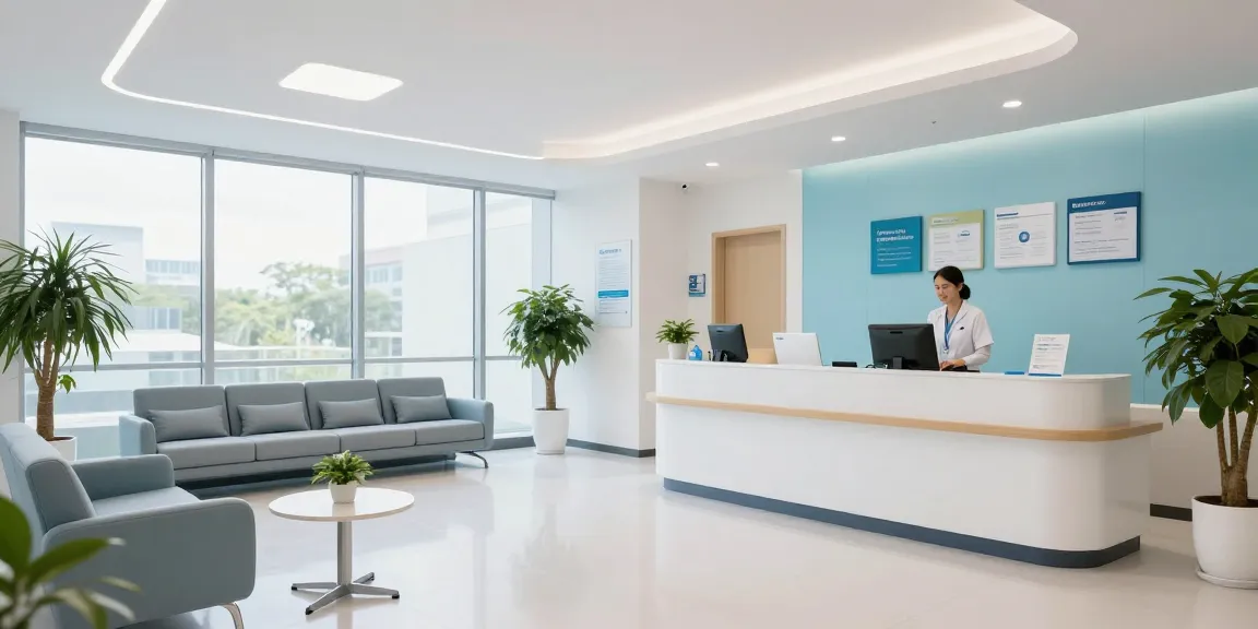 David Hoffmeister reviews and healthcare services at a modern clinic.