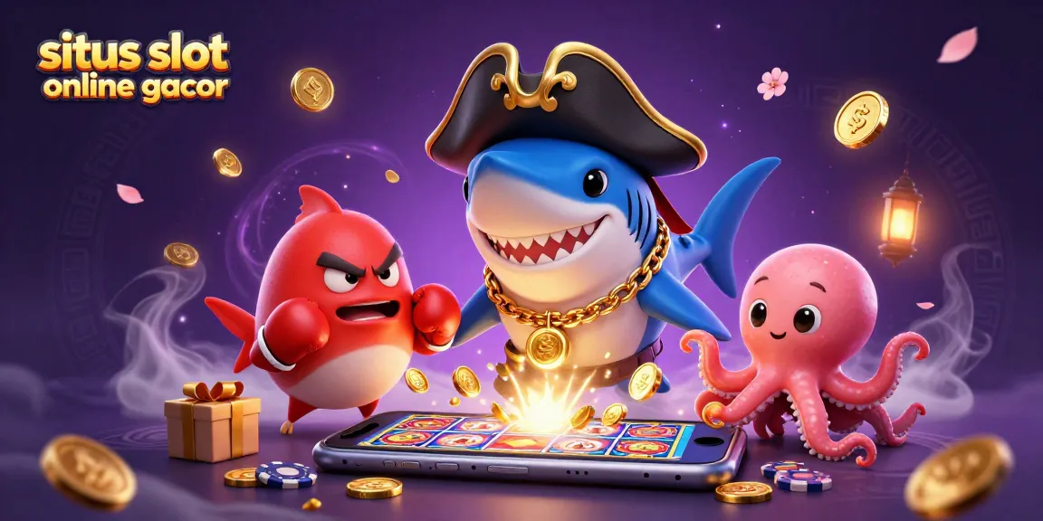 Menggali keseruan di situs slot online gacor dengan karakter laut yang bersemangat, permainan berputar, dan koin emas yang mengalir dalam suasana ceria.
