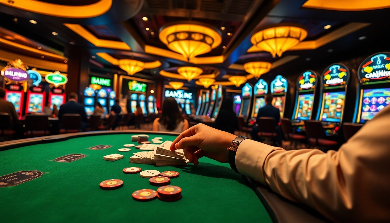 Engage in thrilling games at a Non gamstop Casino Uk with vibrant slot machines and poker tables.