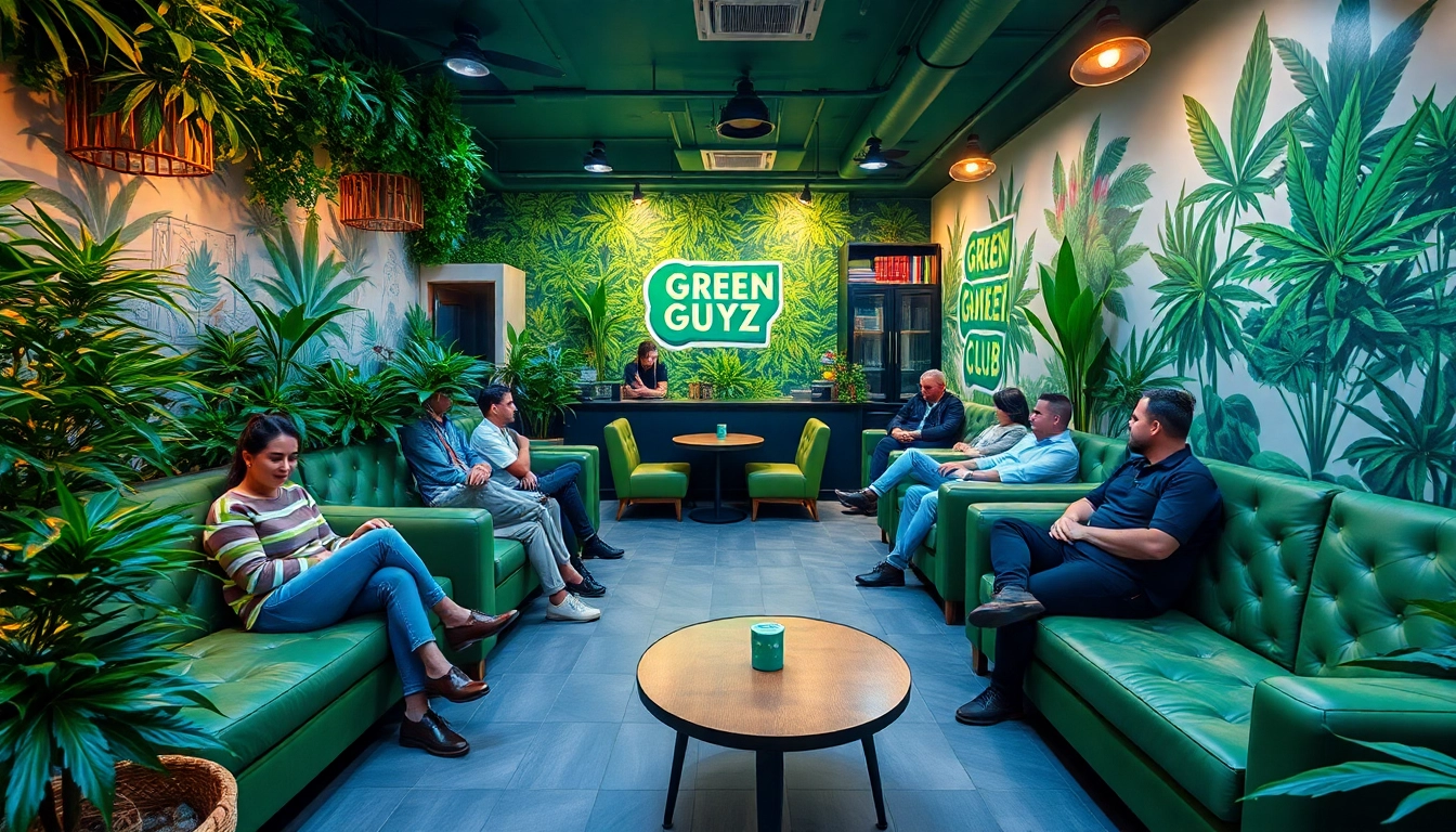 Experience the ambiance of Green Guyz Cannabis Club Madrid with cozy interiors and lively atmosphere.