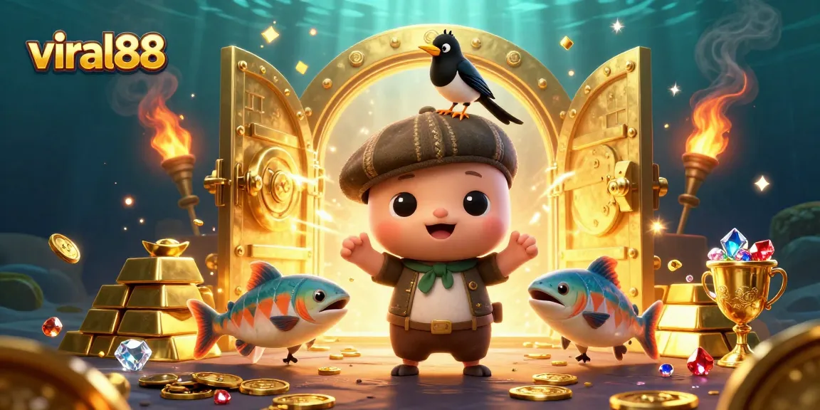 Menangkan jackpot dengan viral88, ilustrasi kasino penuh warna dan detail menawan.