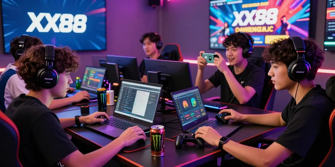 Engaged gamers playing XX88 games in a vibrant environment showcasing excitement and community.