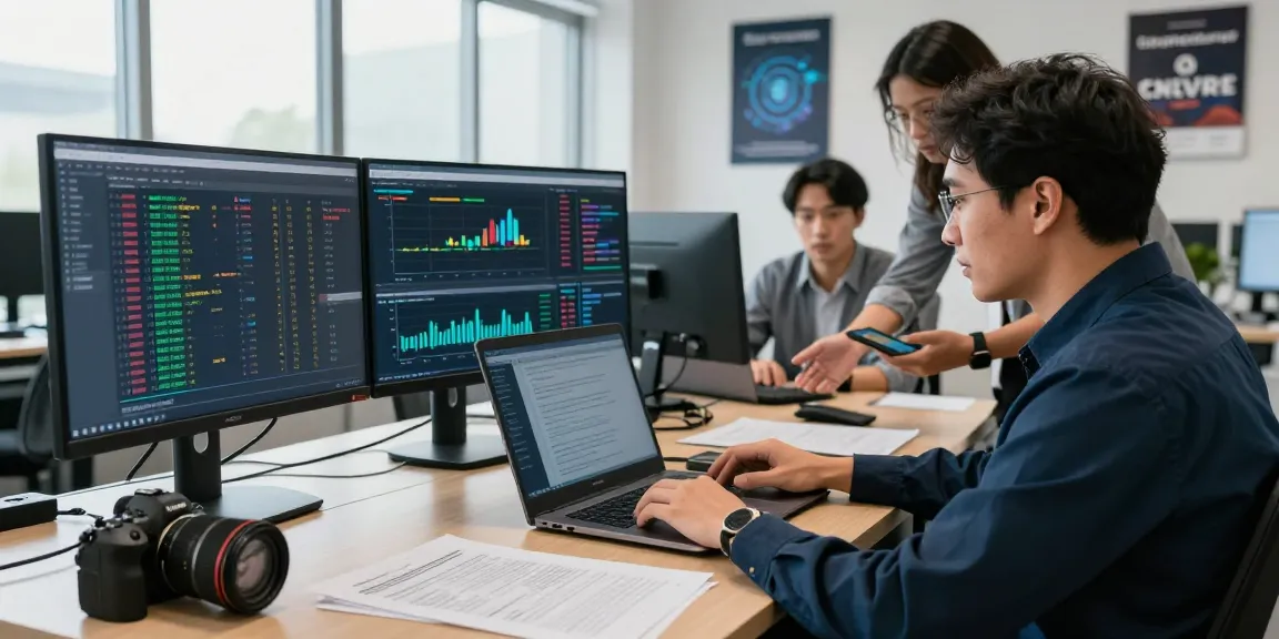 Recover stolen cryptocurrency through expert collaboration in a modern office.