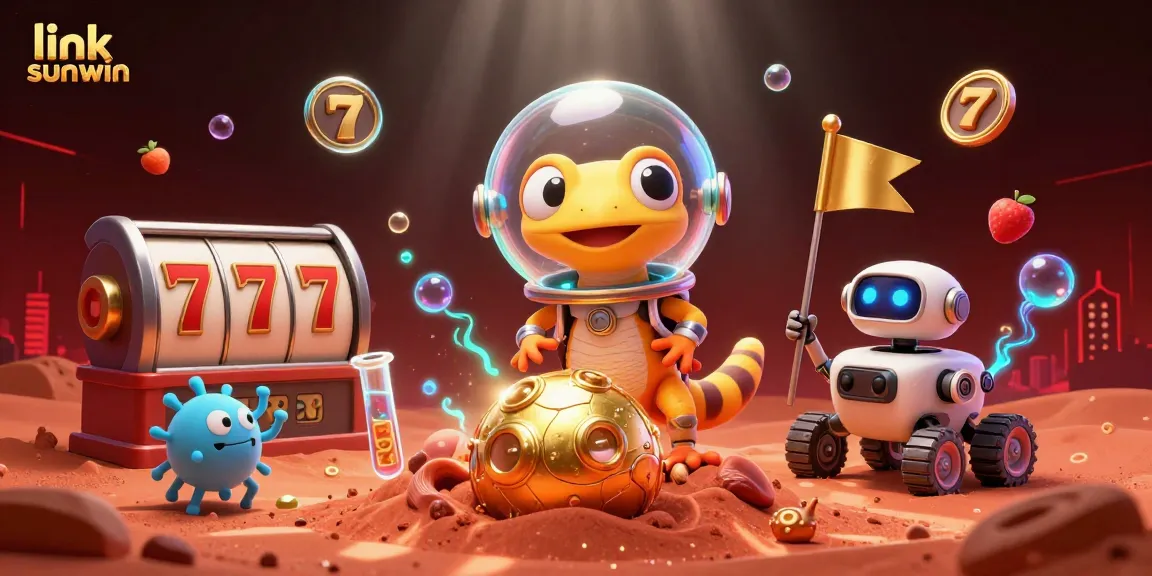 Experience thrilling gameplay at link sunwin with a vibrant Martian casino scene filled with excitement.