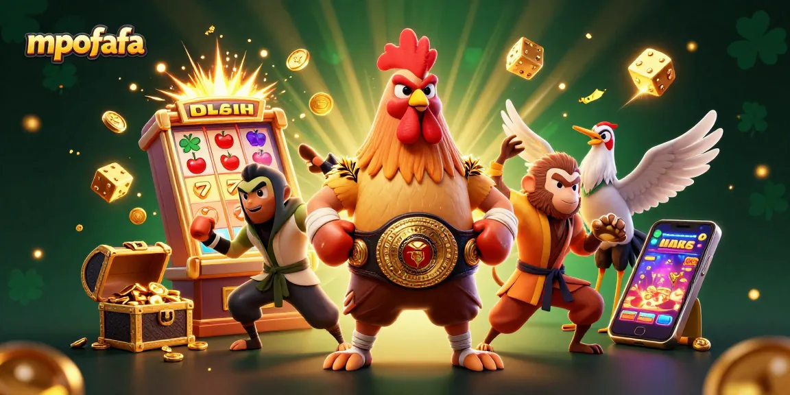 Engage in epic adventures at mpofafa with a vibrant 3D casino scene bursting with exciting gaming elements.