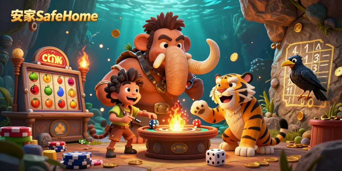 Engage with 安家SafeHome in an ultra-detailed 3D casino atmosphere filled with vibrant characters and dynamic elements.