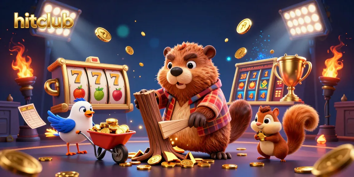 Engage in thrilling wins at hitclub with amazing slots and gold coins raining in an exciting casino scene.